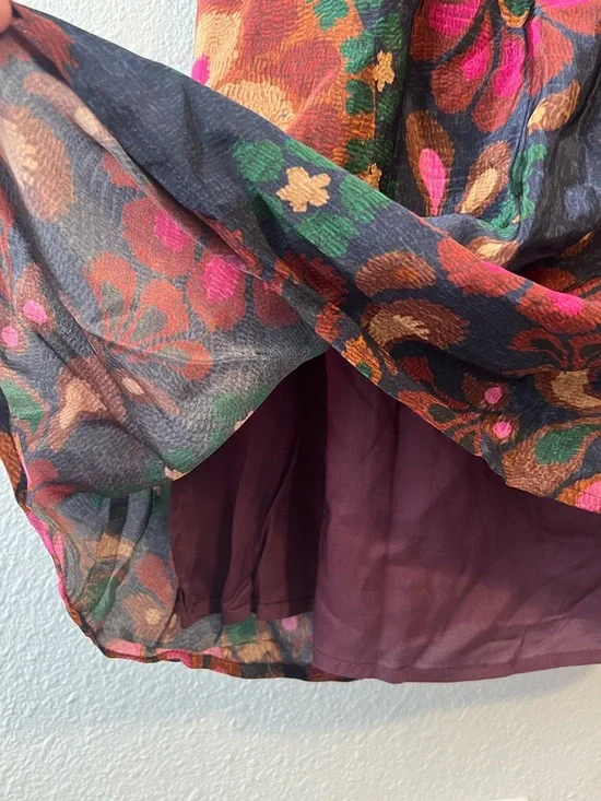 NWT FARM Rio x Anthropologie Mock Neck Abstract Floral Dress Small - Picture 10 of 12